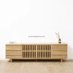 Bufet Meja TV Kayu Jati Model Minimalis YMJ-BFTV 142