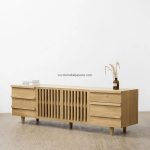 Bufet Meja TV Kayu Jati Model Minimalis YMJ-BFTV 142 - Image 2