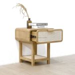 Nakas Kayu Jati Kombinasi Rotan Model Minimalis Modern YMJ-NKS 39 - Image 2