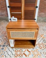 Nakas Kayu Jati Kombinasi Rotan Model Minimalis Modern YMJ-NKS 40 - Image 2
