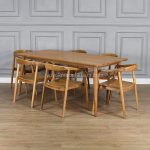 Set Meja Makan Minimalis 6 Kursi Kayu Jati YMJ-SKM 172 - Image 2