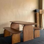 Set Meja Makan Bangku Kayu Jati YMJ-SKM 178