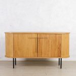 Buffet Kayu Jati Kombinasi Besi Model Minimalis Industrial YMJ-BFT 124