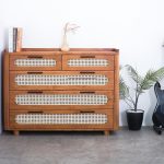 Buffet Modern Minimalis Kayu Jati Kombinasi Rotan YMJ-BFT 125 - Image 2