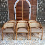 Kursi Cafe Minimalis Kayu Jati Kombinasi Rotan YMJ KC 55