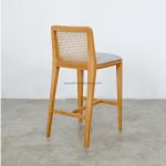 Kursi Bar Kayu Kombinasi Rotan Minimalis YMJ KBR 63 - Image 2