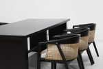 Set Meja Makan Minimalis 6 Kursi Kayu Jati Kombiansi Rotan YMJ-SKM 180 - Image 4