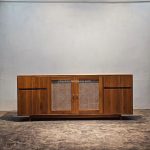 Buffet Modern Minimalis Kayu Jati Kombinasi Rotan YMJ-BFT 127