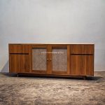Buffet Modern Minimalis Kayu Jati Kombinasi Rotan YMJ-BFT 127 - Image 2