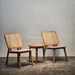 Kursi Teras Minimalis Kayu Jati Kombinasi Rotan Rotan YMJ-SKTR 32