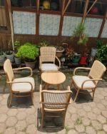 Kursi Teras Minimalis Kayu Jati Kombinasi Rotan YMJ-SKTR 31 - Image 3