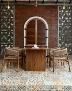 Set Meja Makan Minimalis 4 Kursi Kayu Jati Kombinasi Rope YMJ-SKM 187 - Image 2