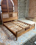 Tempat Tidur Bahan Kayu Jati Kombinasi Rotan YMJ-TTD 104 - Image 2