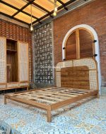 Tempat Tidur Bahan Kayu Jati Kombinasi Rotan YMJ-TTD 105 - Image 3