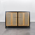 Buffet Modern Minimalis Kayu Jati Kombinasi Rotan YMJ-BFT 131