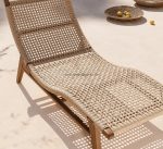 Kursi Kolam Renang Kayu Jati Kombinasi Rotan Sintetis YMJ-FTM 04 - Image 2