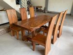 Kursi Meja Makan Minimalis Modern Kayu Trembesi Natural YMJ-SKM 193