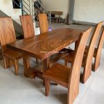 Set Kursi Meja Makan Kayu Trembesi Natural YMJ-SKM 193