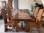 Kursi Meja Makan Minimalis Modern Kayu Trembesi Natural YMJ-SKM 193 - Image 2