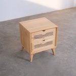 Nakas Kayu Jati Kombinasi Rotan Model Minimalis Modern YMJ-NKS 49