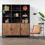 Rak Buku Industrial Kayu Jati Minimalis YMJ-RBK 20