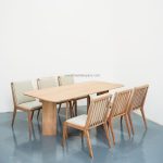 Set Meja Makan Minimalis 6 Kursi Kayu Jati  YMJ-SKM 195