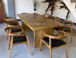 Kursi Meja Makan Minimalis Modern Kayu Trembesi Natural YMJ-SKM 202