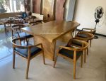 Kursi Meja Makan Minimalis Modern Kayu Trembesi Natural YMJ-SKM 202 - Image 2