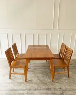 Set Meja Makan Minimalis 4 Kursi Kayu Jati YMJ-SKM 205