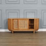 Bufet Meja TV Kayu Jati Kombinasi Rotan Model Minimalis YMJ-BFTV 158 - Image 4