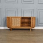 Bufet Meja TV Kayu Jati Kombinasi Rotan Model Minimalis YMJ-BFTV 158 - Image 5