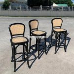 Kursi Bar Kayu Kombinasi Rotan Minimalis YMJ KBR 70 - Image 3