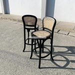 Kursi Bar Kayu Kombinasi Rotan Minimalis YMJ KBR 70 - Image 2