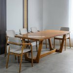 Set Meja Makan Minimalis 6 Kursi Kayu Jati YMJ-SKM 210 - Image 2