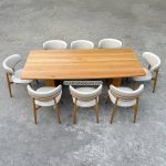 Set Meja Makan Minimalis 8 Kursi Kayu Jati YMJ-SKM 208 - Image 3