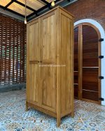 Mebel Jepara Jati Model Lemari Pakaian Minimalis 2 Pintu YMJ-LMP 70 - Image 5