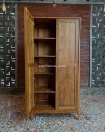 Mebel Jepara Jati Model Lemari Pakaian Minimalis 2 Pintu YMJ-LMP 70 - Image 4