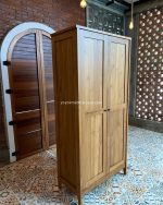 Mebel Jepara Jati Model Lemari Pakaian Minimalis 2 Pintu YMJ-LMP 70 - Image 6