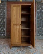 Mebel Jepara Jati Model Lemari Pakaian Minimalis 2 Pintu YMJ-LMP 70 - Image 3