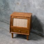 Nakas Kayu Jati Kombinasi Rotan Model Minimalis Modern YMJ-NKS 62