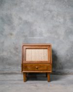 Nakas Kayu Jati Kombinasi Rotan Model Minimalis Modern YMJ-NKS 62 - Image 2