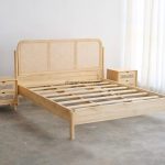 Tempat Tidur Bahan Kayu Jati Kombinasi Rotan YMJ-TTD 110
