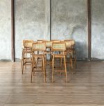 Kursi Bar Kayu Kombinasi Rotan Minimalis YMJ KBR 72