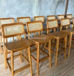 Kursi Bar Kayu Kombinasi Rotan Minimalis YMJ KBR 72 - Image 3