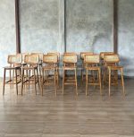 Kursi Bar Kayu Kombinasi Rotan Minimalis YMJ KBR 72 - Image 2