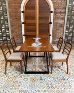 Set Meja Makan Minimalis 4 Kursi Kayu Jati YMJ-SKM 219 - Image 2