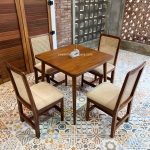Set Meja Makan Minimalis 4 Kursi Kayu Jati YMJ-SKM 220