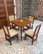 Set Meja Makan Minimalis 4 Kursi Kayu Jati YMJ-SKM 220
