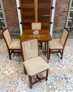Set Meja Makan Minimalis 4 Kursi Kayu Jati YMJ-SKM 220 - Image 2