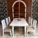 Set Meja Makan Minimalis Duco Putih YMJ-SKM 223